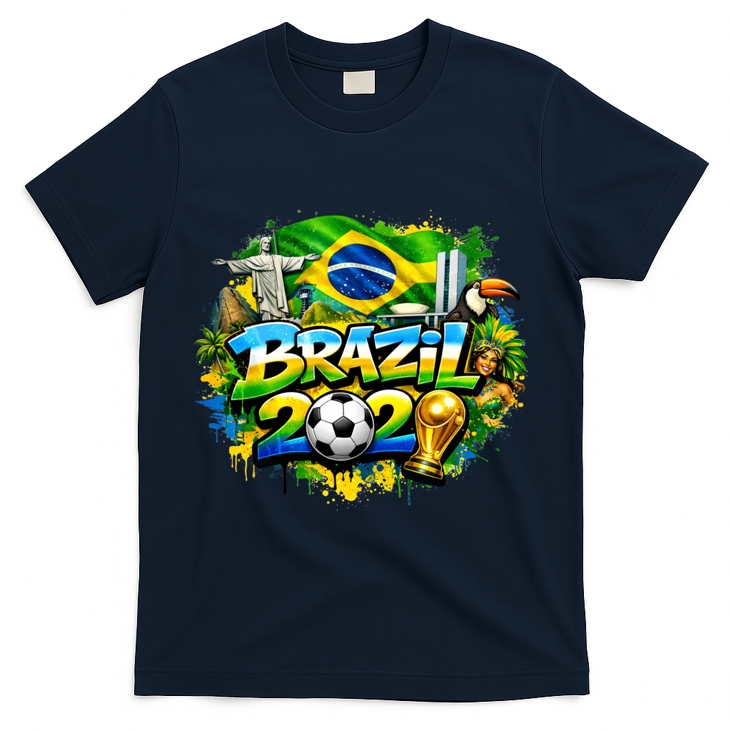 BRAZIL North America Soccer Tournament 2026 T-Shirt - Navy