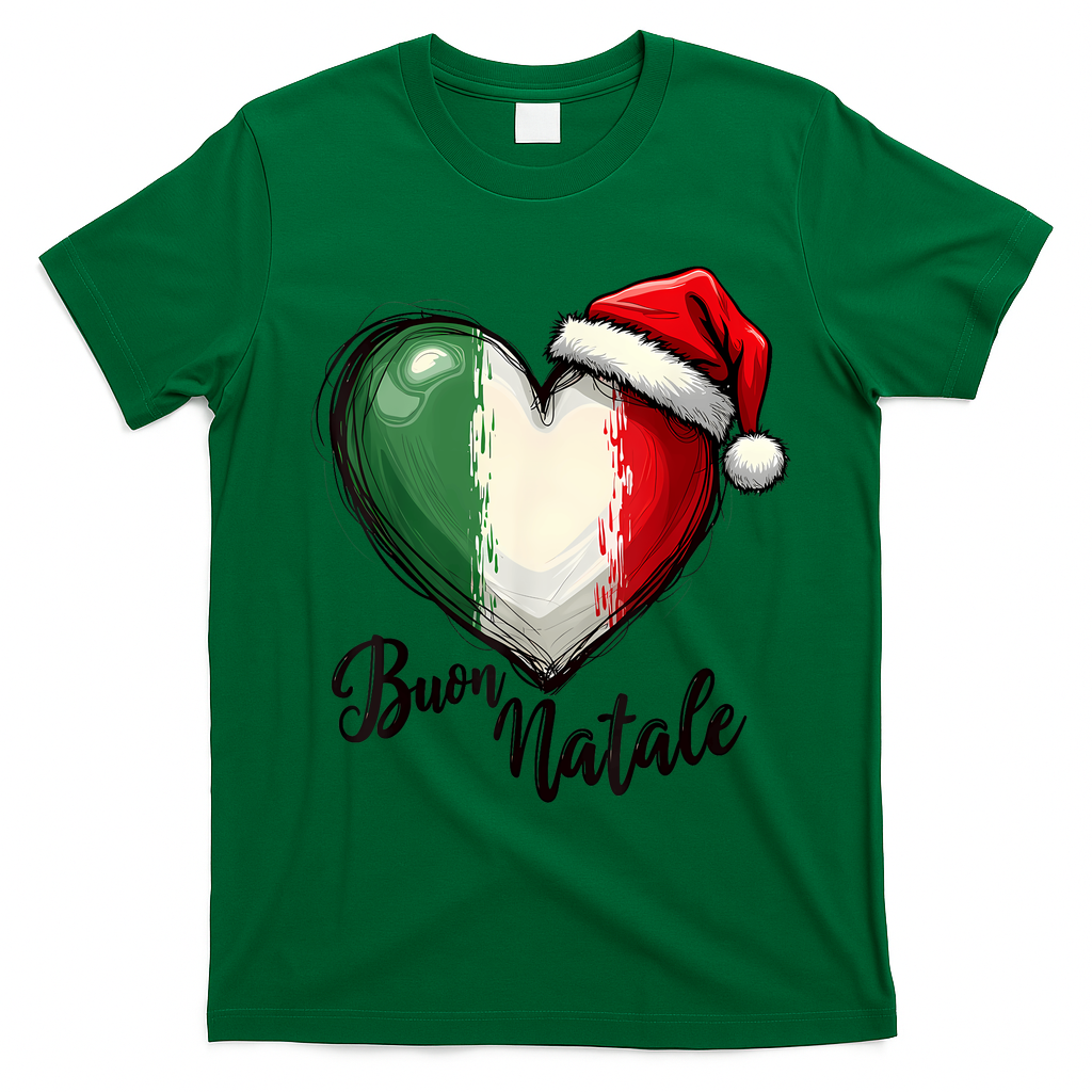 Buon Natale Italian Family Christmas Italy Pride T-Shirt - Irish Green