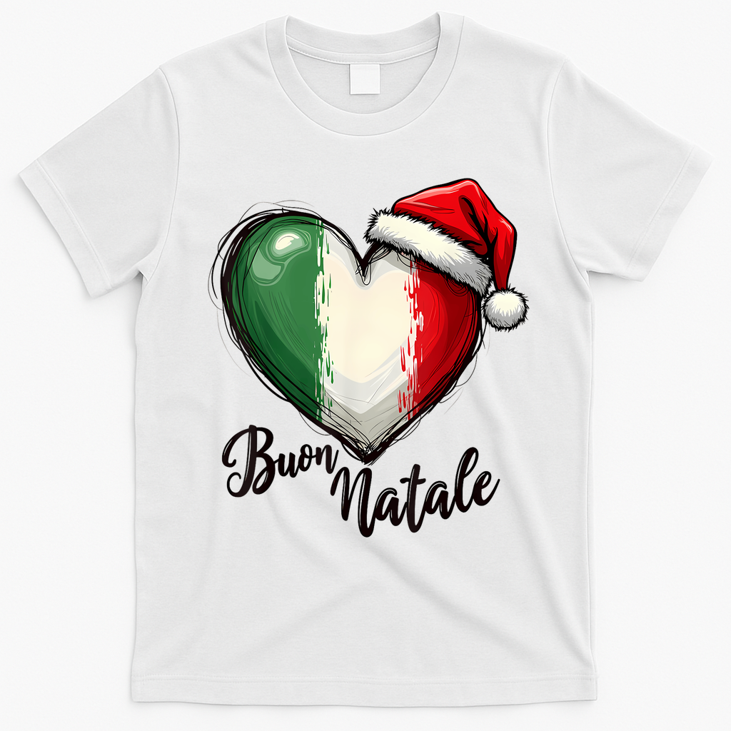 Buon Natale Italian Family Christmas Italy Pride T-Shirt - White