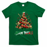 Buon Natale Italian Pasta Christmas Tree Xmas  T-Shirt - Irish Green