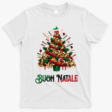 Buon Natale Italian Pasta Christmas Tree Xmas  T-Shirt - White