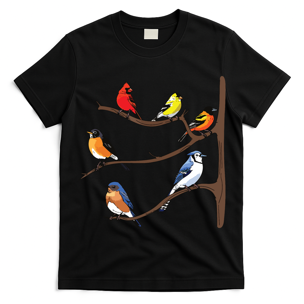 Birds On A Branch Birding Birdwatching Birder Bird Watcher T-Shirt