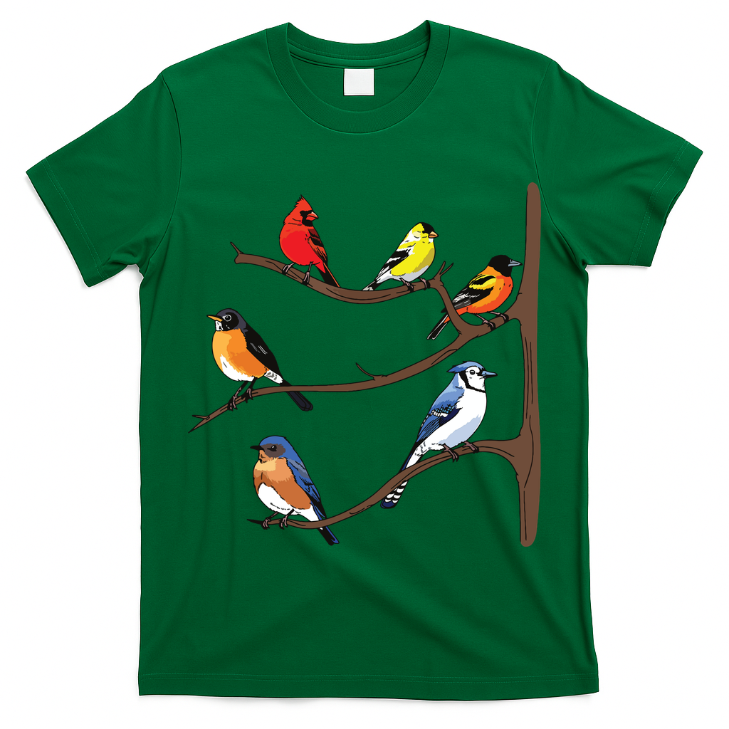 Birds On A Branch Birding Birdwatching Birder Bird Watcher T-Shirt