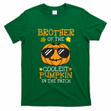 Brother Of The Coolest Pumpkin In The Patch Halloween Boy T-Shirt - Irish Green
