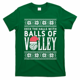 Balls Of Volley Xmas Volleyball Ugly Christmas Gift Funny Gift T-Shirt - Irish Green