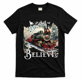 Believe Polar Express Christmas Train T-Shirt - Black