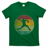 Baseball Pitcher Pitching Ball Glove Retro 70s 80s 90s Gift T-Shirt - Irish Green