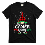 Buffalo Plaid The Gamer Gnome Gaming Lover Christmas T-Shirt
