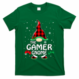 Buffalo Plaid The Gamer Gnome Gaming Lover Christmas T-Shirt