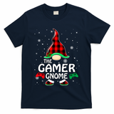 Buffalo Plaid The Gamer Gnome Gaming Lover Christmas T-Shirt