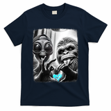 Bigfoot Sasquatch Alien Lovefest Love Hand Sign T-Shirt