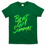 Brat Summer Cute Retro Summer T-Shirt - Green