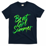 Brat Summer Cute Retro Summer T-Shirt - Navy