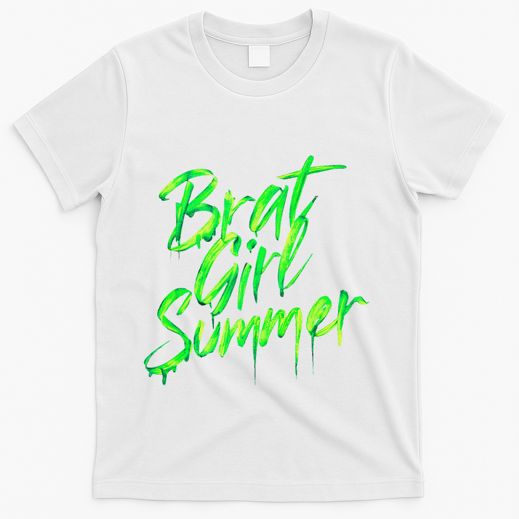 Brat Summer Cute Retro Summer T-Shirt - White