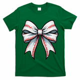 Baseball Softball Coquette Bow Game Heart Love Mom Life T-Shirt
