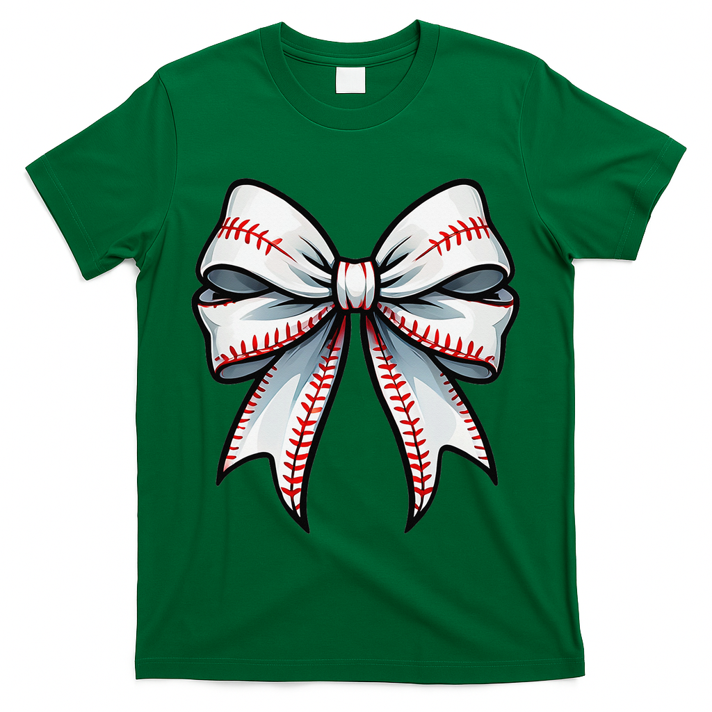 Baseball Softball Coquette Bow Game Heart Love Mom Life T-Shirt