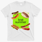 Brat Summer Funny Hot Dog Bratwurst Summer T-Shirt - White