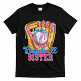 Baseball Sister Funny Baseball Ice Cream Drip Big Sister T-Shirt