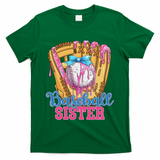 Baseball Sister Funny Baseball Ice Cream Drip Big Sister T-Shirt