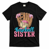 Baseball Sister Game Day Ice Cream Drip Baseball Big Sister T-Shirt