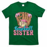 Baseball Sister Game Day Ice Cream Drip Baseball Big Sister T-Shirt