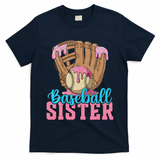 Baseball Sister Game Day Ice Cream Drip Baseball Big Sister T-Shirt