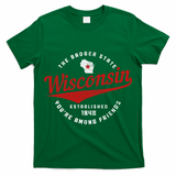 Badger State Map Pride Vintage Of Wisconsin T-Shirt