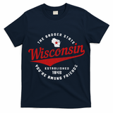 Badger State Map Pride Vintage Of Wisconsin T-Shirt