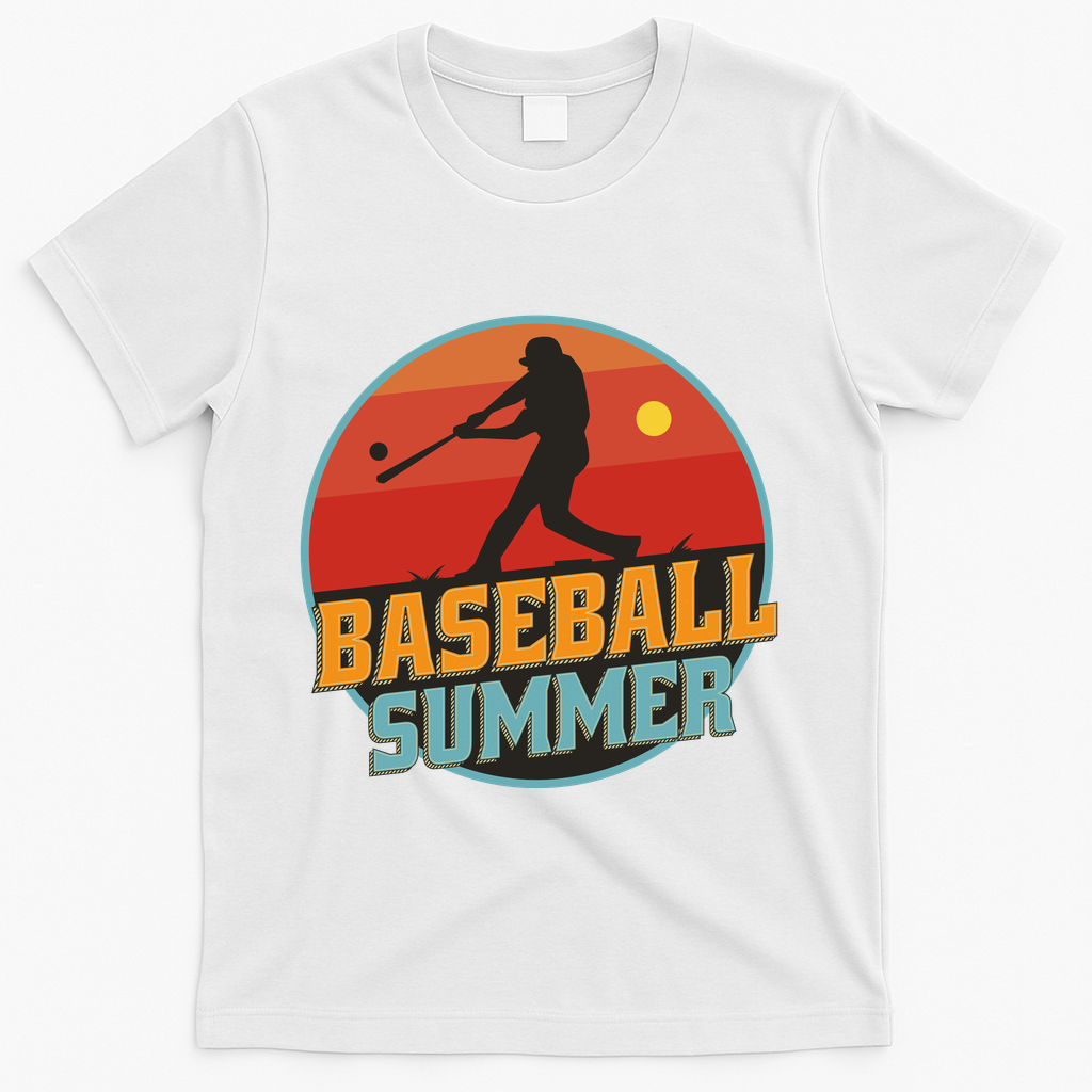 Baseball Summer Player T-Shirt - White