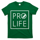 Baby Silhouette Profunny Giftlife Minimalist March For Life Gift Cool Gift T-Shirt - Green