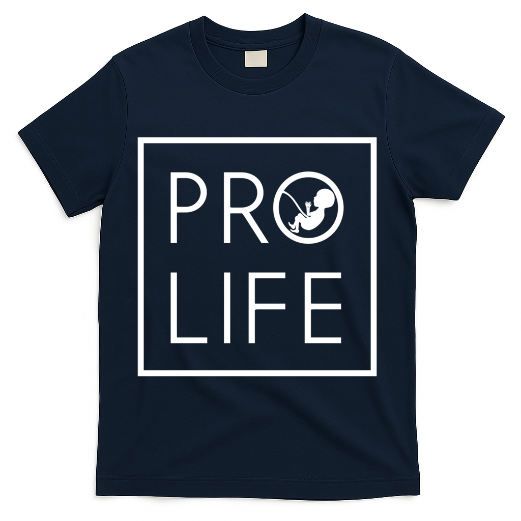 Baby Silhouette Profunny Giftlife Minimalist March For Life Gift Cool Gift T-Shirt - Navy