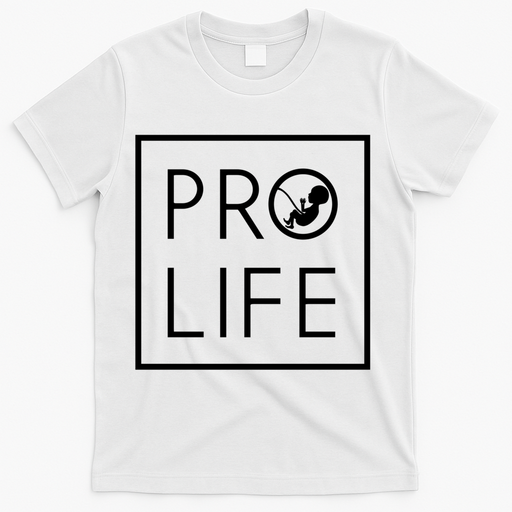 Baby Silhouette Profunny Giftlife Minimalist March For Life Gift Cool Gift T-Shirt - White