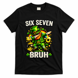Bruh Six Seven Meme 67 Dabbing Leprechaun St Patricks Day T-Shirt