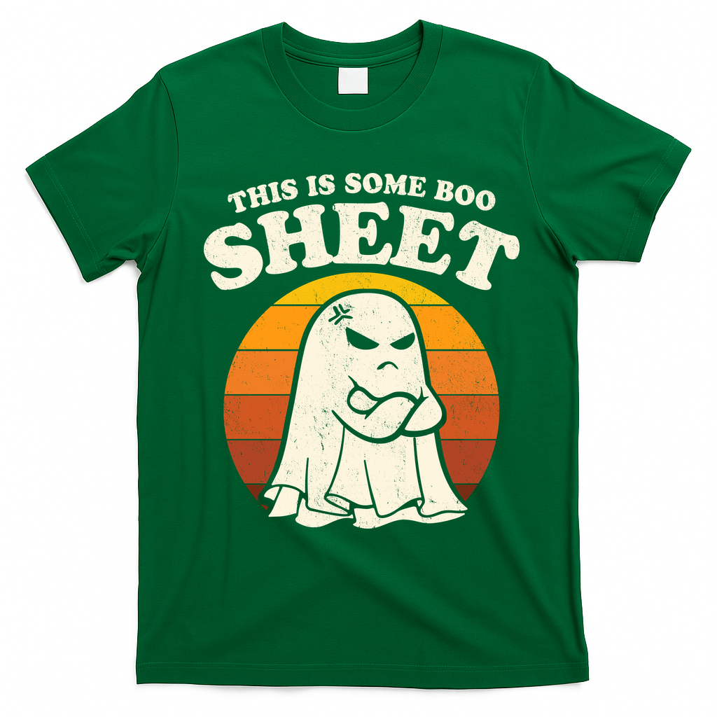 Boo Sheet Shirt This Is Some Boo Sheet Ghost Funny Retro Halloween T-Shirt - Irish Green