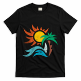 Beach Sunset Summer T-Shirt - Black