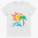 Beach Sunset Summer T-Shirt - White