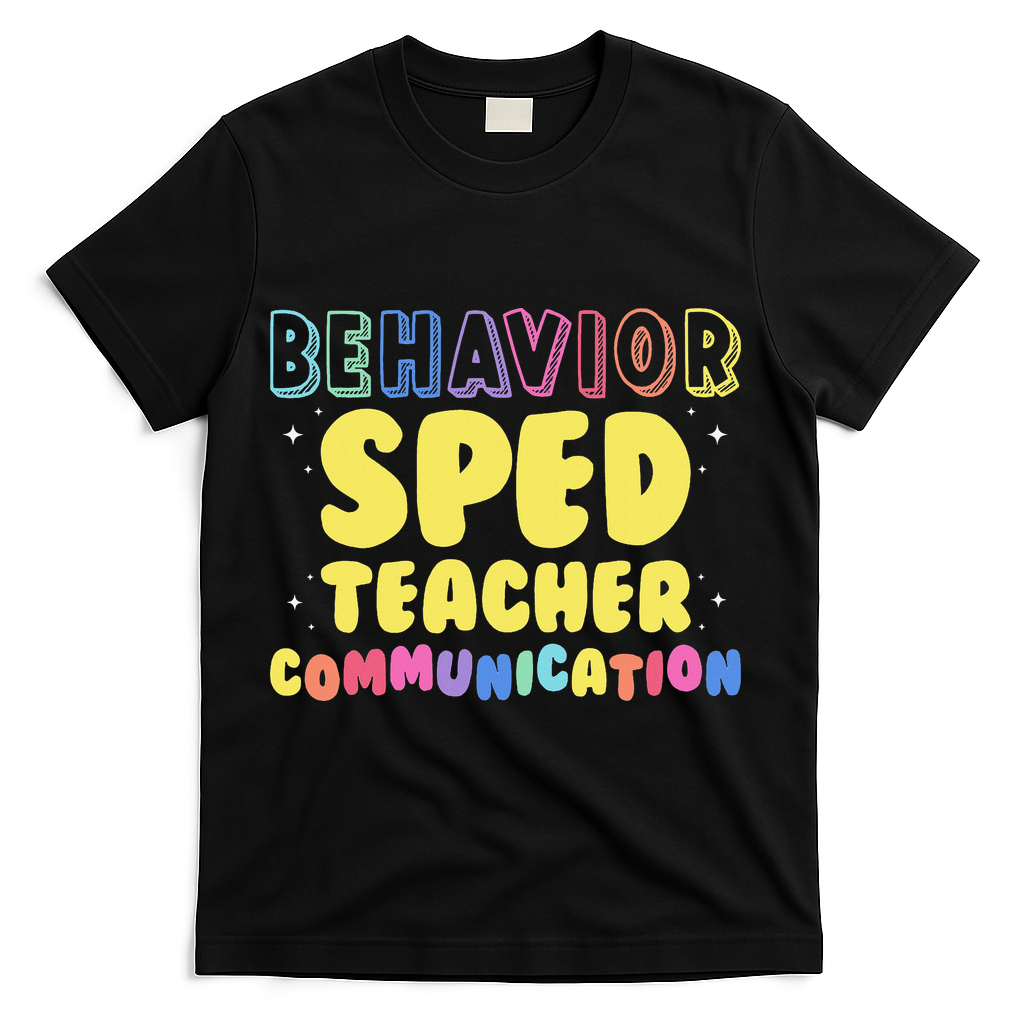 Behavior SPED Teacher Communication - Funny Behavior T-Shirt - Black