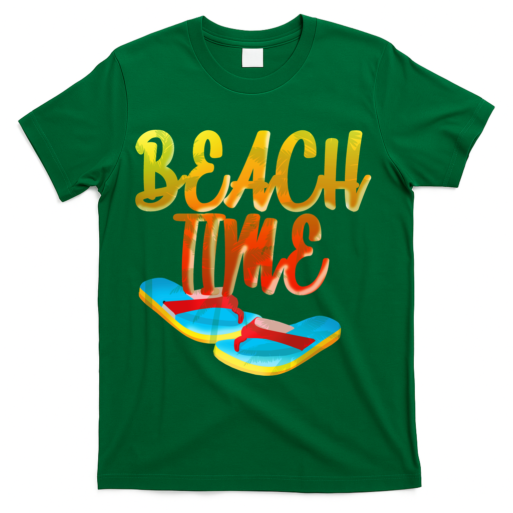 Summer Beach Time T-Shirt - Green
