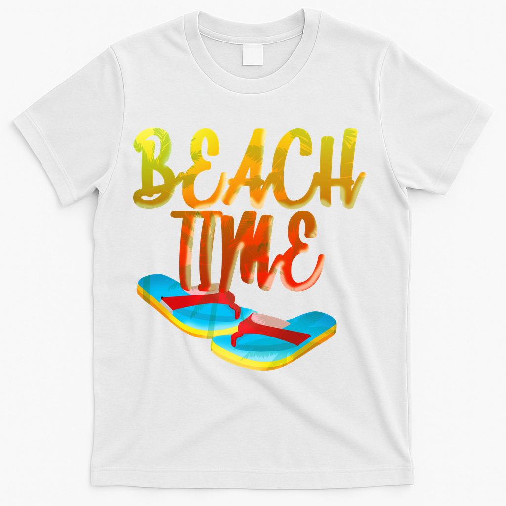 Summer Beach Time T-Shirt - White