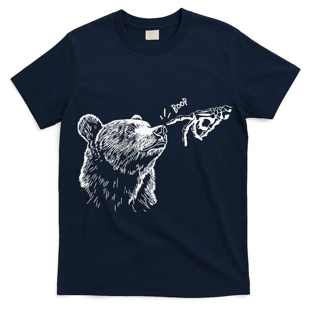 Boop The Bear Meme Black Grizzly T-Shirt