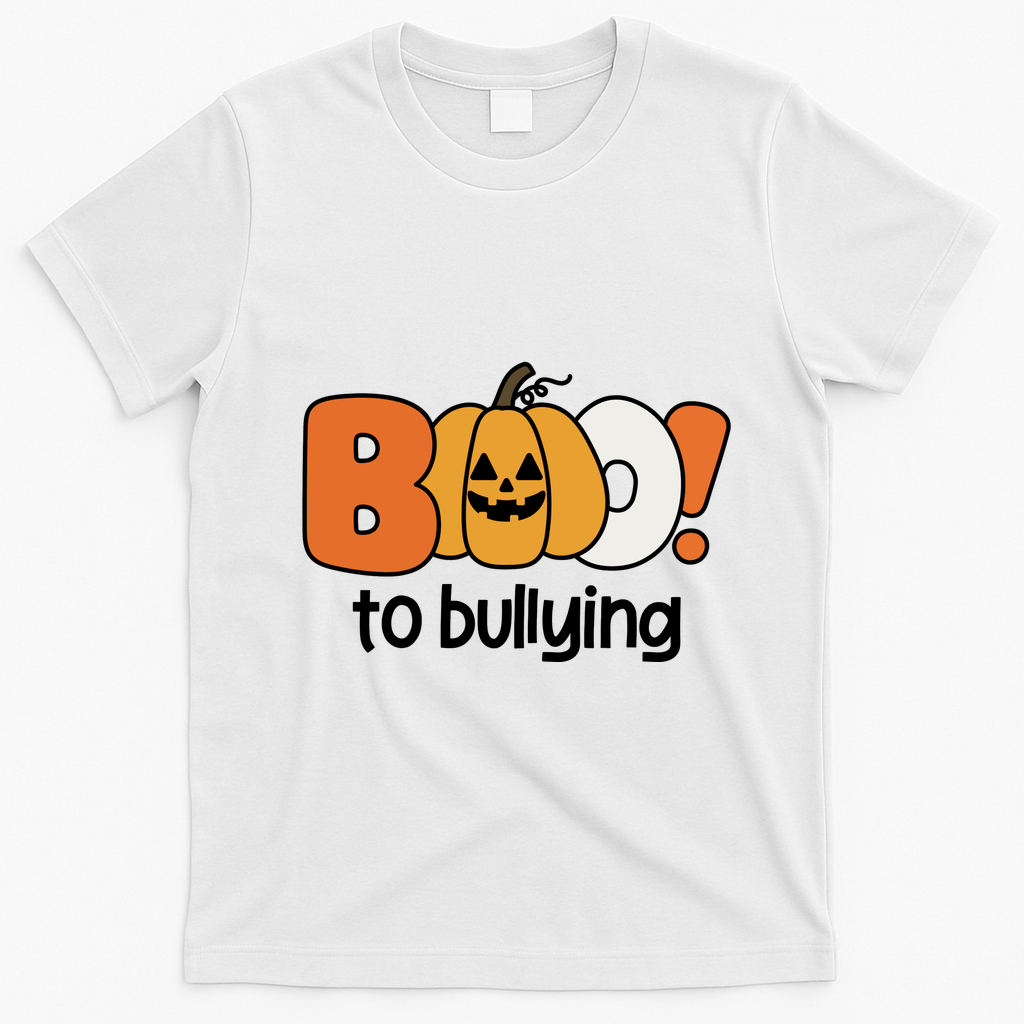 Boo To Bullying Anti Bullying Halloween T-Shirt - White