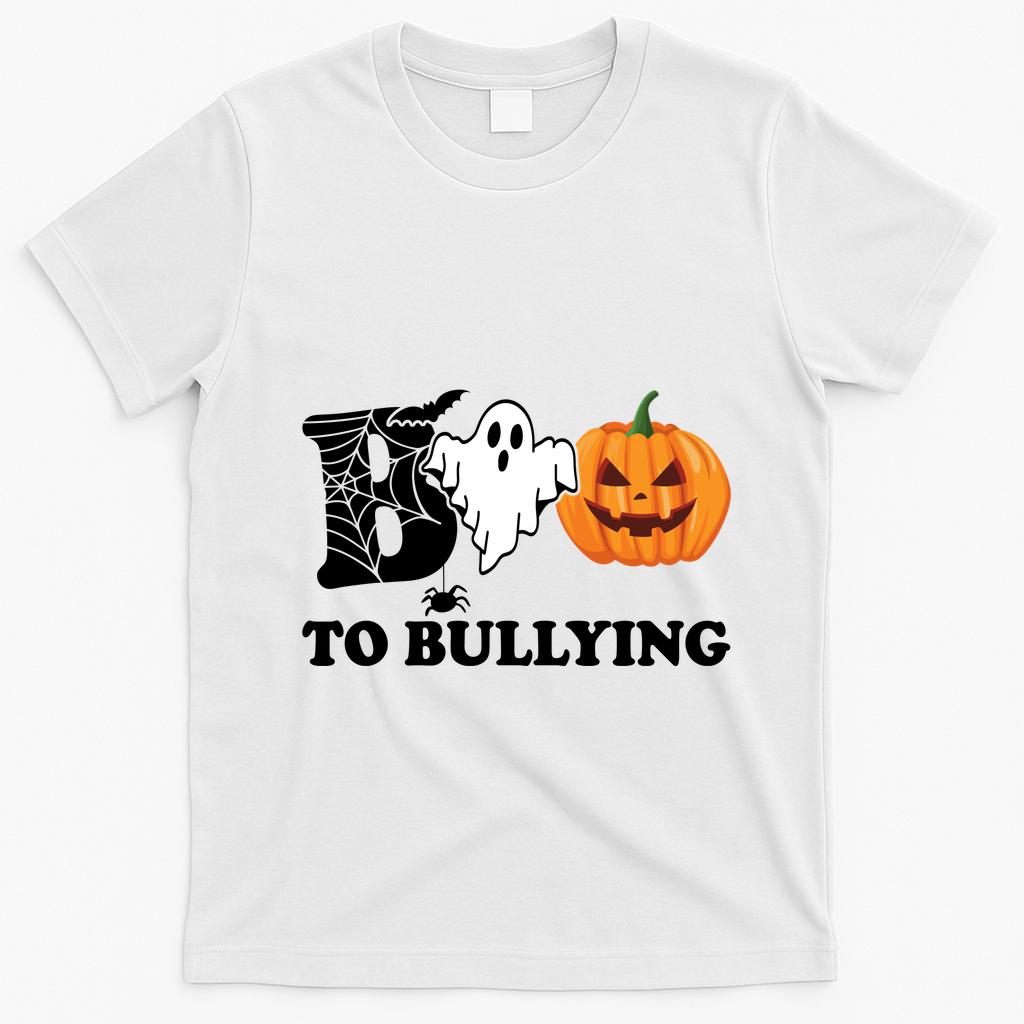 Boo To Bullying Ghost Anti Bully Unity Day T-Shirt - White
