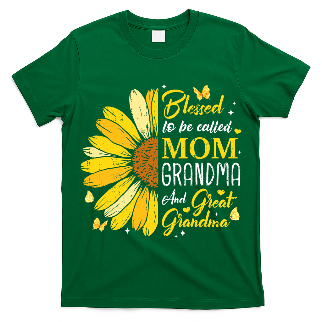 Blessed To Be Called Mom Grandma Great Grandma Mother's Day T-Shirt