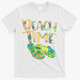 Beach Time Flip Flops Summer Fun T-Shirt - White