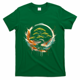 Bonsai Tree In Japanese Zen Buddhist Enso Circle Christmas T-Shirt - Irish Green