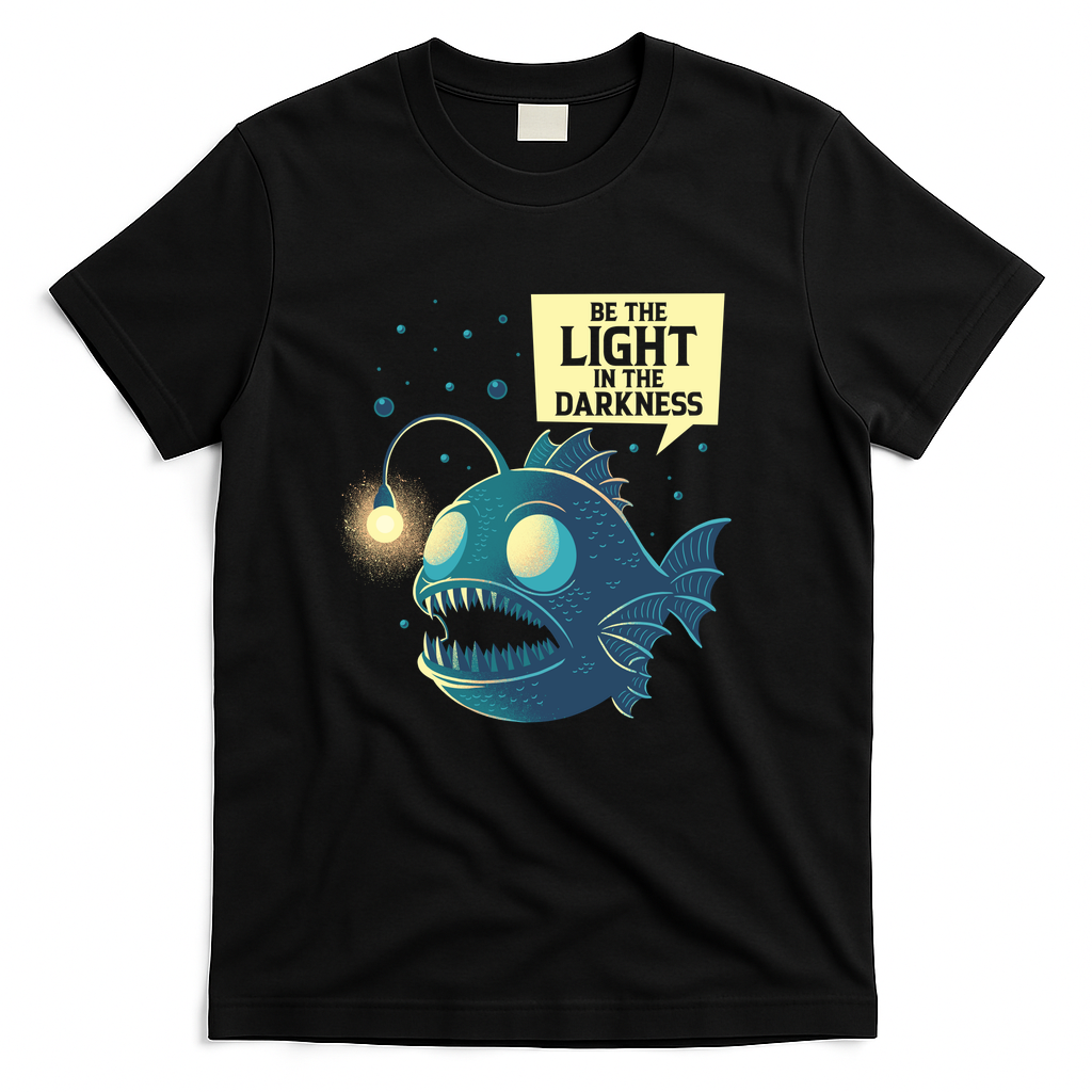 Be The Light In The Darkness Anglerfish - Black