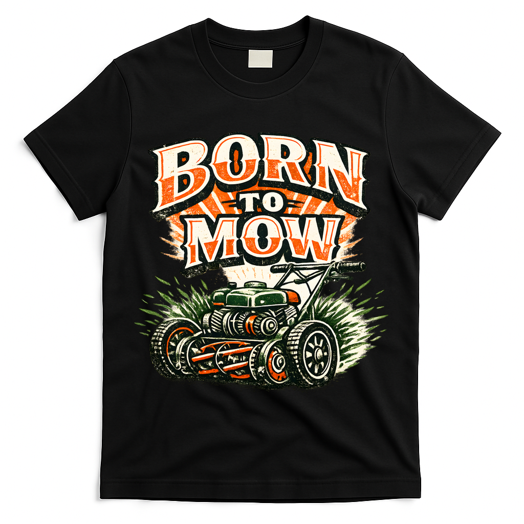 Born To Mow Landscaping Company Mowing Grass T-Shirt