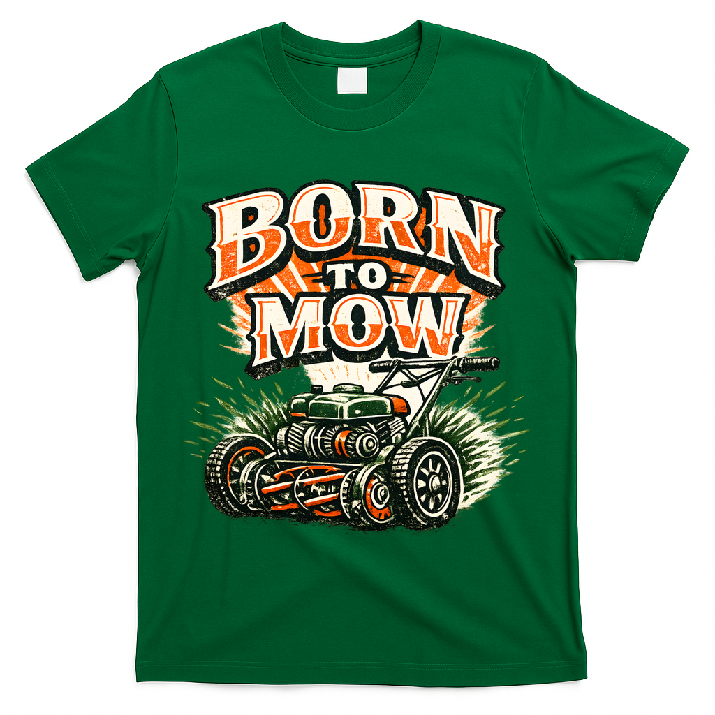 Born To Mow Landscaping Company Mowing Grass T-Shirt