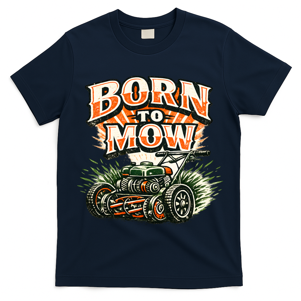 Born To Mow Landscaping Company Mowing Grass T-Shirt