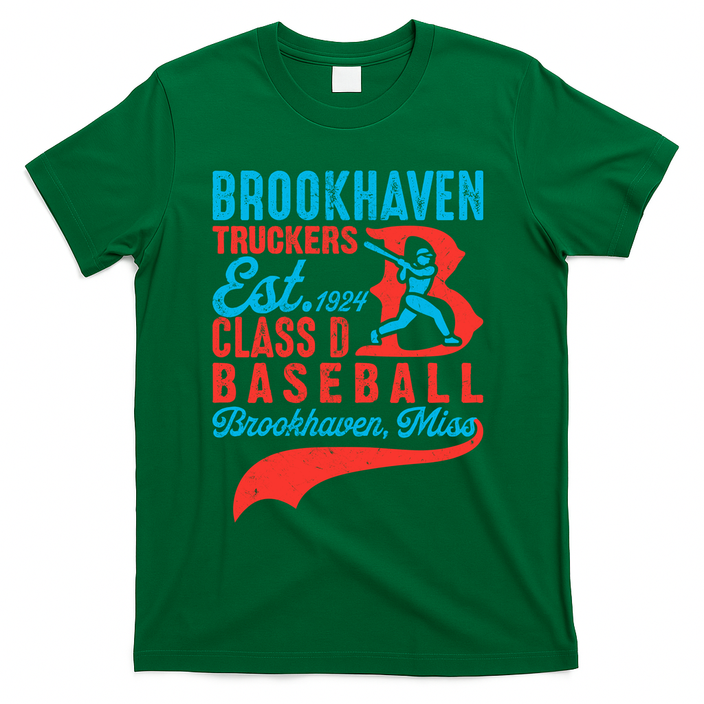 Brookhaven Truckers Mississippi Baseball Team Vintage T-Shirt - Green